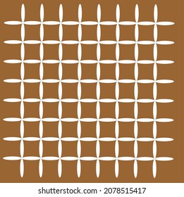 The brown background design with a square pattern is similar to the traditional kawung batik design in Yogyakarta, Indonesia