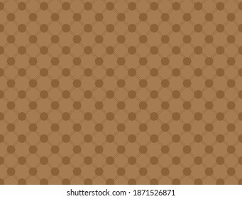 Fondo marrón con ornamentos de rombo y círculo