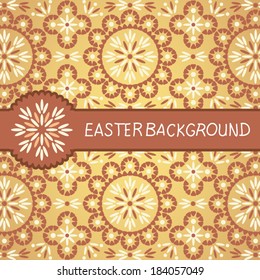 Brown background with easter folk motives