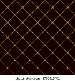 Brown background with gold squares and diagonal lines 