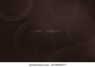  brown background with golden brown circles.luxury mocha mousse fabric.  modern background with radiance. Product presentation. vector illustration. Premium brown background design