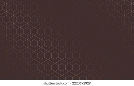 Brown background with golden geomatric pattern