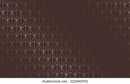 Brown background with golden geomatric pattern