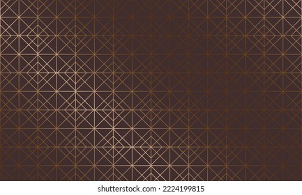 Brown background with golden geomatric pattern