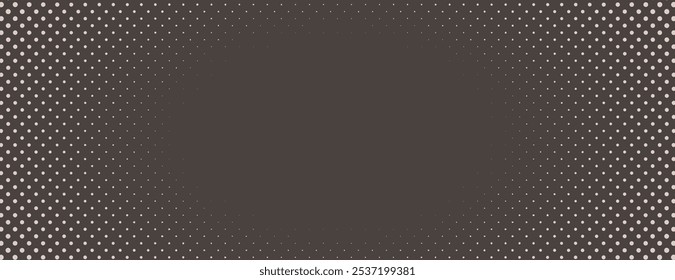 Brown background with halftone dotted pattern. The background features a brown color with a gradient dot texture, creating a retro style. Minimal halftone vector gradient background