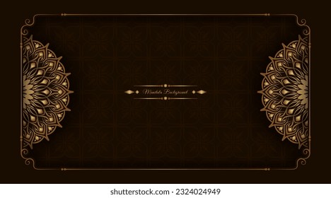 fondo marrón, decoración mandala