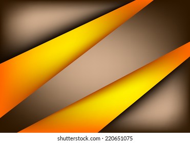 Brown background on yellow layer paper for text artwork design