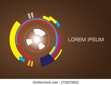 brown background with simple abstract field patterns on it