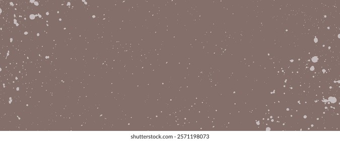 Brown background with a speckled texture. The background features brown and white splatter patterns, creating a rustic, artistic look. Aesthetic background vector. Brown background.