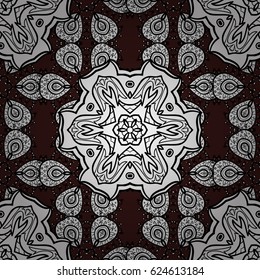 Brown background. Background. Brown spotted Vector illustration. Beautiful pattern with abstract flowers.