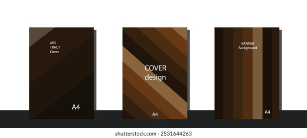 Brown background vector design. Brown cover design with gradation. Line gradation background with brown color. Suit for banner, cover, flyer, invitation, billboard, social media promotion, etc.