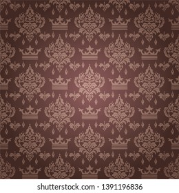 Brown background wallpaper in Asian style vector image
