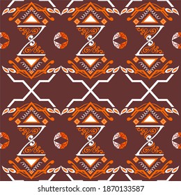 brown background with white line pattern in shape