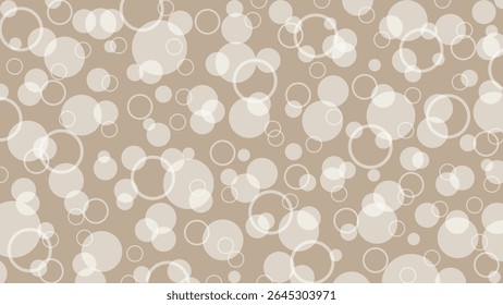 Fondo marrón y patrón de lunares blancos como desenfoque o gotas de nieve. Fondo de pantalla de lujo para unas vacaciones o embalaje.