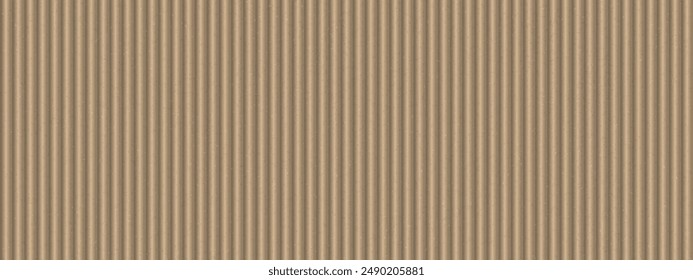 Brown Background,Seamless Pattern Background design vertical wall line texture,Brown Corrugated card texture surface,Recycle brown paper box pattern.Vector 3d empty backdrop banner