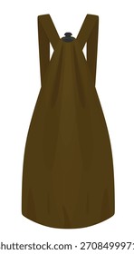 Mochila marrón. Ilustración vectorial	
