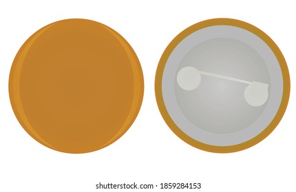 Brown  badge template. vector illustration