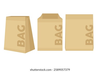 Brown bag for fast food, delivery food