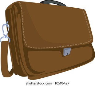 A brown bag on plane background	