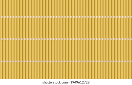 Brown bamboo stick pattern background. Bamboo mat. Top view. Vintage bamboo wall seamless texture background. Realistic bamboo texture background. Vector illustration EPS10