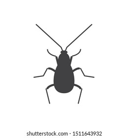 Brown Banded Cockroach Icon. Flat Simple Pictogram. Vector Illustration