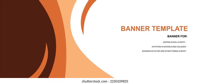 plantilla de diseño de banner marrón. Adecuado para banners de negocios y eventos. fondo blanco