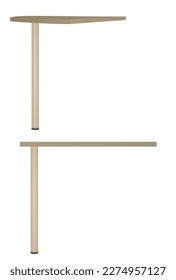 Brauner Bartisch. Vektorgrafik