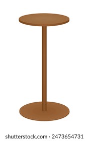 Mesa de bar marrón. Ilustración vectorial