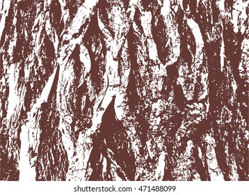 Brown bark tree texture. Nature stylish background for surface design, card, wrapping paper, print, wallpaper, textile, fabric, art, poster. Vector illustration. 