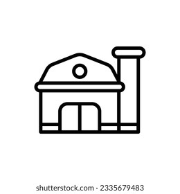 Brown Barn Outline Icon Vector Illustration