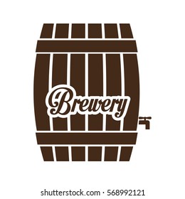brown barrel icon image design, vector illustration
