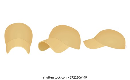 Brown baseball cap. vector illustration