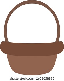 Brown basket holding eggs on Easter