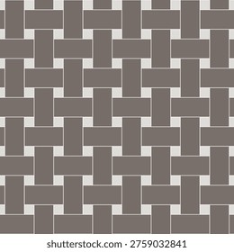 Brown basketweave vertical tile pattern. Seamless background.