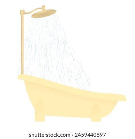  Tubo de baño marrón. Ilustración vectorial
