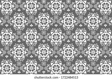 fondo batik marrón.  Diseño vectorial de adorno clásico