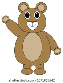 Brown Bear in action happy