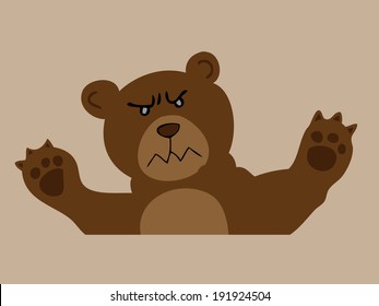 Brown bear aggressive angry emotion