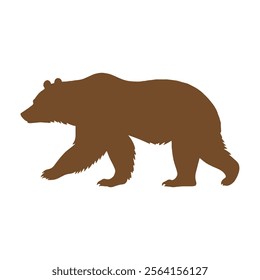 Brown bear british columbia silhouette vector illustration design on white  background.