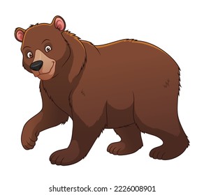 Brown Bear Cartoon Animal Illustration