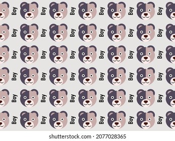 patrón de personaje de caricatura de oso marrón sobre fondo marrón
