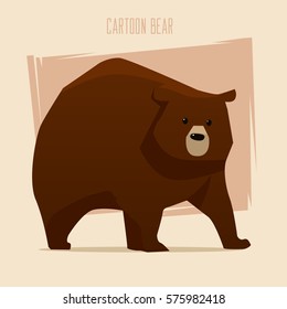 brown bear. Cartoon character. Vector illustration