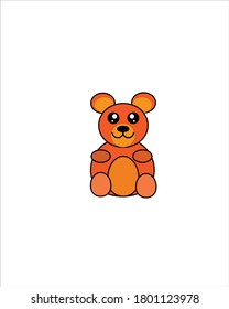 Brown bear character illustration design
