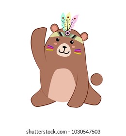 brown bear, cute dancing animal for kid t-shirt