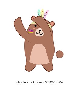 brown bear, cute dancing animal for kid t-shirt
