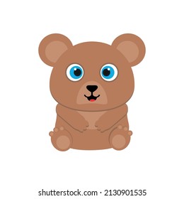 brown bear. cute little brown bear. vector illustration, eps 10.