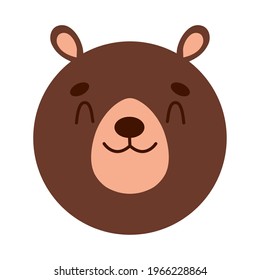 brown bear face on background