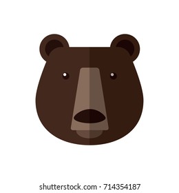 Brown bear flat vector illustration