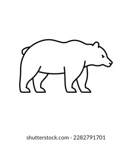 Brown bear icon. High quality black vector illustration.