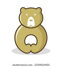 Brown bear illustration design vector